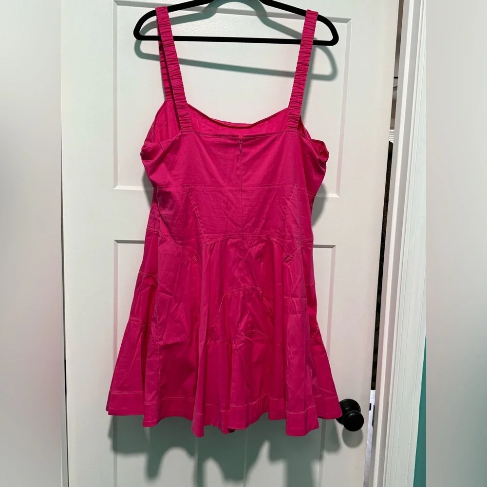 NWT Pink Plunge Drop Waist A-line Mini Dress, size XL - Picture 5 of 9